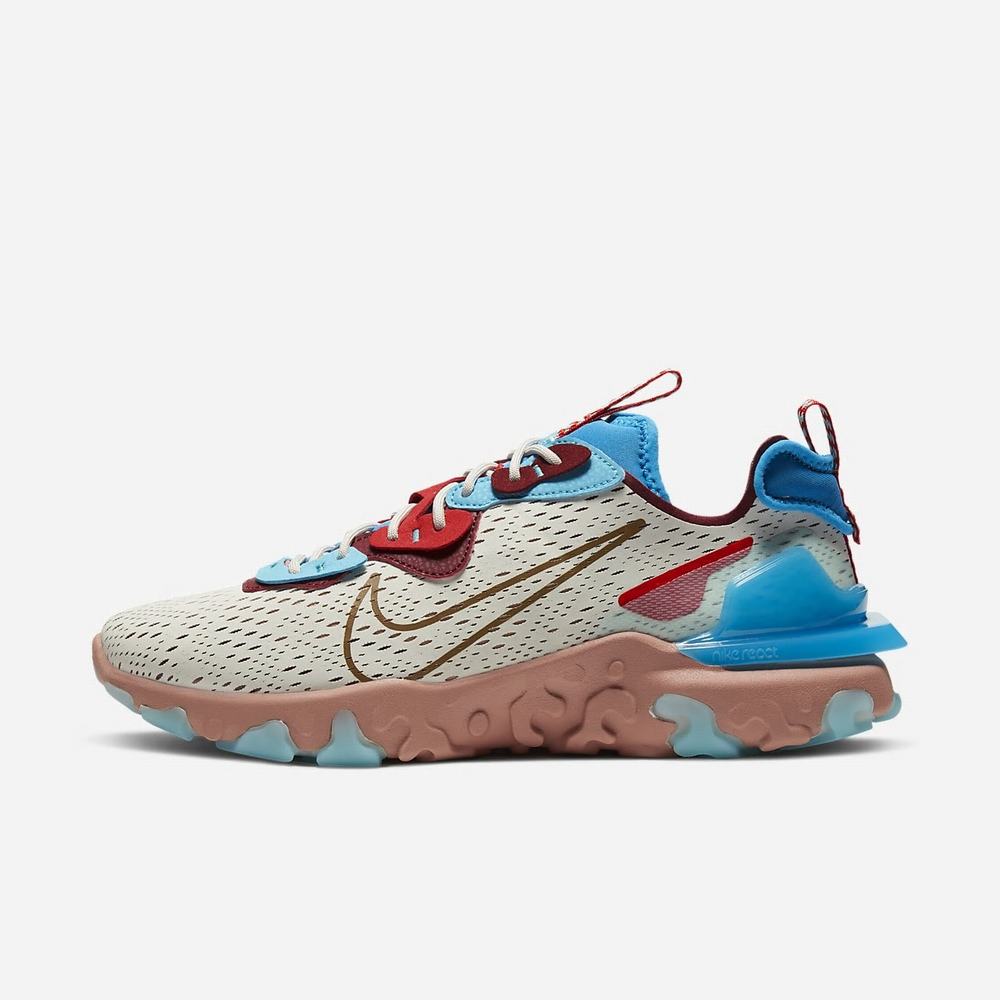 Sneakers Nike React Vision Grise/Bleu 2748-591 Light Bone/Photo Blue/Team Red/Terra Blush Homme | ADW-21961162